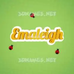 emaleigh in Ladybugs style - 3D name wallpaper