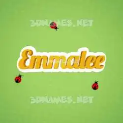 emmalee in Ladybugs style - 3D name wallpaper