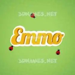 emmo in Ladybugs style - 3D name wallpaper