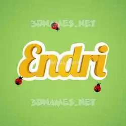 endri in Ladybugs style - 3D name wallpaper