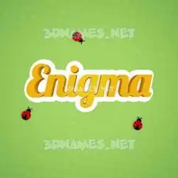 enigma in Ladybugs style - 3D name wallpaper