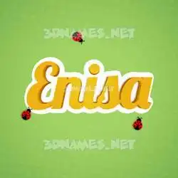enisa in Ladybugs style - 3D name wallpaper