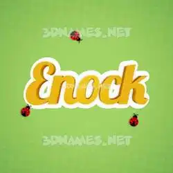 enock in Ladybugs style - 3D name wallpaper