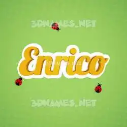 enrico in Ladybugs style - 3D name wallpaper