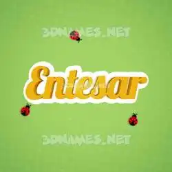 entesar in Ladybugs style - 3D name wallpaper