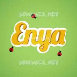 enya in Ladybugs style - 3D name wallpaper