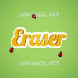 eraser in Ladybugs style - 3D name wallpaper