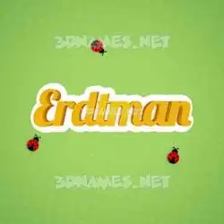 erdtman in Ladybugs style - 3D name wallpaper