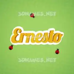 ernesto in Ladybugs style - 3D name wallpaper