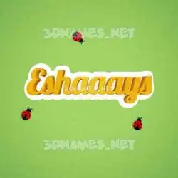 eshaaays in Ladybugs style - 3D name wallpaper