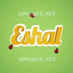 eshal in Ladybugs style - 3D name wallpaper