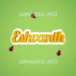 eshvanth in Ladybugs style - 3D name wallpaper