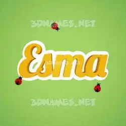 esma in Ladybugs style - 3D name wallpaper
