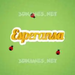 esperansa in Ladybugs style - 3D name wallpaper