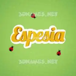 espesia in Ladybugs style - 3D name wallpaper