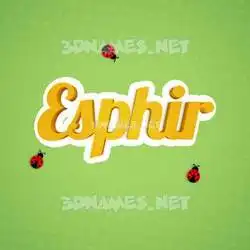 esphir in Ladybugs style - 3D name wallpaper