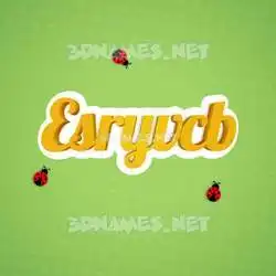 esryvcb in Ladybugs style - 3D name wallpaper