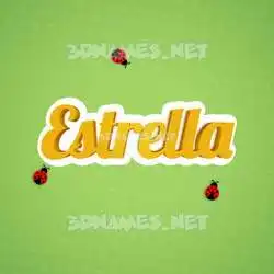 estrella in Ladybugs style - 3D name wallpaper