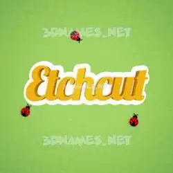 etchcut in Ladybugs style - 3D name wallpaper
