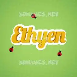 ethyen in Ladybugs style - 3D name wallpaper