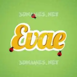 evae in Ladybugs style - 3D name wallpaper