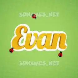 evan in Ladybugs style - 3D name wallpaper