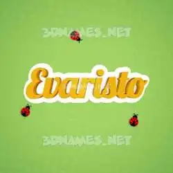 evaristo in Ladybugs style - 3D name wallpaper