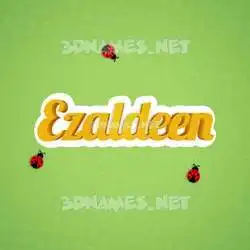 ezaldeen in Ladybugs style - 3D name wallpaper