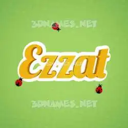 ezzat in Ladybugs style - 3D name wallpaper
