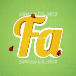 fa in Ladybugs style - 3D name wallpaper