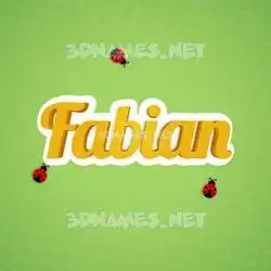 fabian in Ladybugs style - 3D name wallpaper