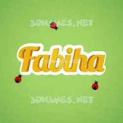 fabiha in Ladybugs style - 3D name wallpaper