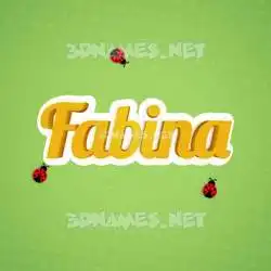fabina in Ladybugs style - 3D name wallpaper