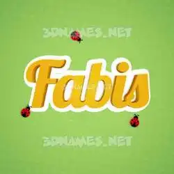 fabis in Ladybugs style - 3D name wallpaper