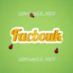 facbouk in Ladybugs style - 3D name wallpaper