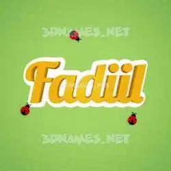 fadiil in Ladybugs style - 3D name wallpaper