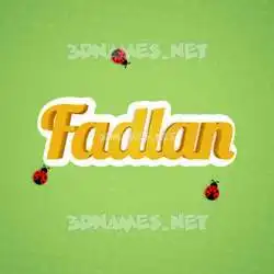 fadlan in Ladybugs style - 3D name wallpaper