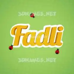 fadli in Ladybugs style - 3D name wallpaper