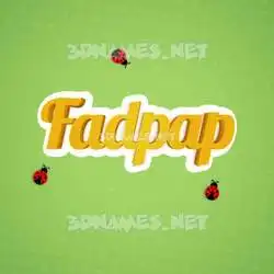 fadpap in Ladybugs style - 3D name wallpaper