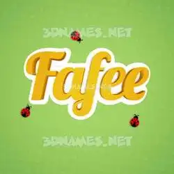 fafee in Ladybugs style - 3D name wallpaper