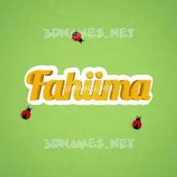 fahiima in Ladybugs style - 3D name wallpaper