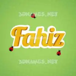 fahiz in Ladybugs style - 3D name wallpaper