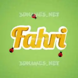 fahri in Ladybugs style - 3D name wallpaper