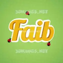 faib in Ladybugs style - 3D name wallpaper