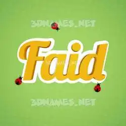 faid in Ladybugs style - 3D name wallpaper