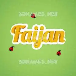 faijan in Ladybugs style - 3D name wallpaper