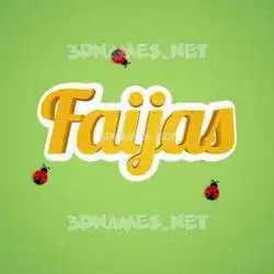 faijas in Ladybugs style - 3D name wallpaper
