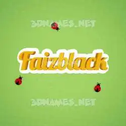 faizblack in Ladybugs style - 3D name wallpaper