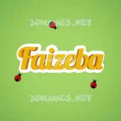 faizeba in Ladybugs style - 3D name wallpaper