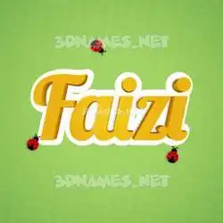 faizi in Ladybugs style - 3D name wallpaper